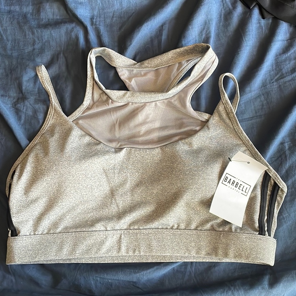 The Barbell Cartel High Neck Mesh Sports Bra